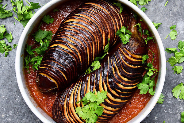 Eggplant Hasselback
