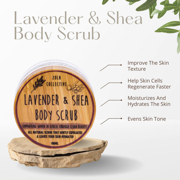 Lavender & Shea Body Scrub | Gentle Exfoliator and Hydrator